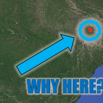 Omyakon circled on a map with an arrow