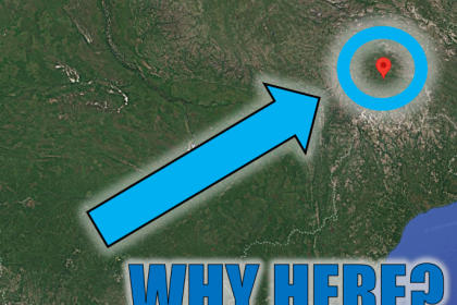 Omyakon circled on a map with an arrow