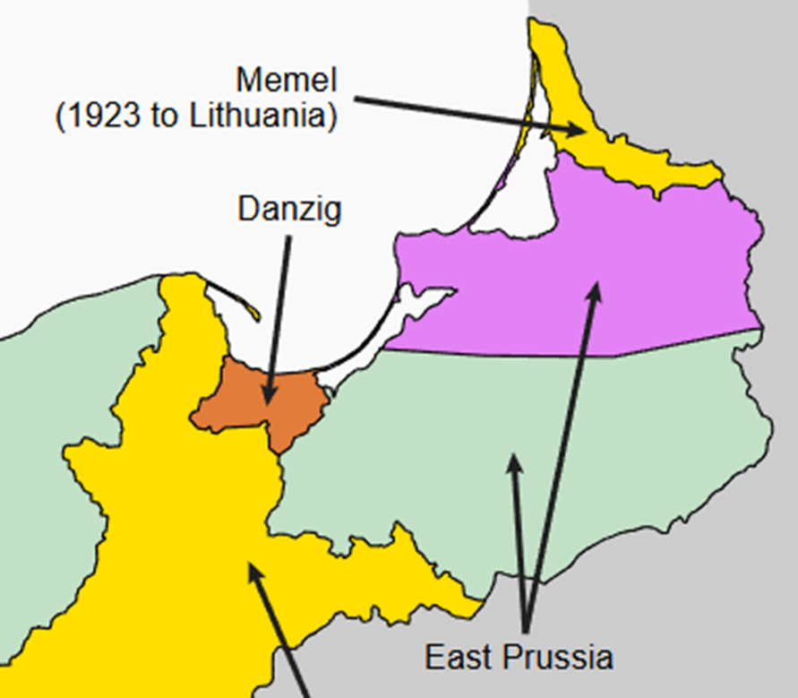 Map of the division of Eastern Germany after WWII.